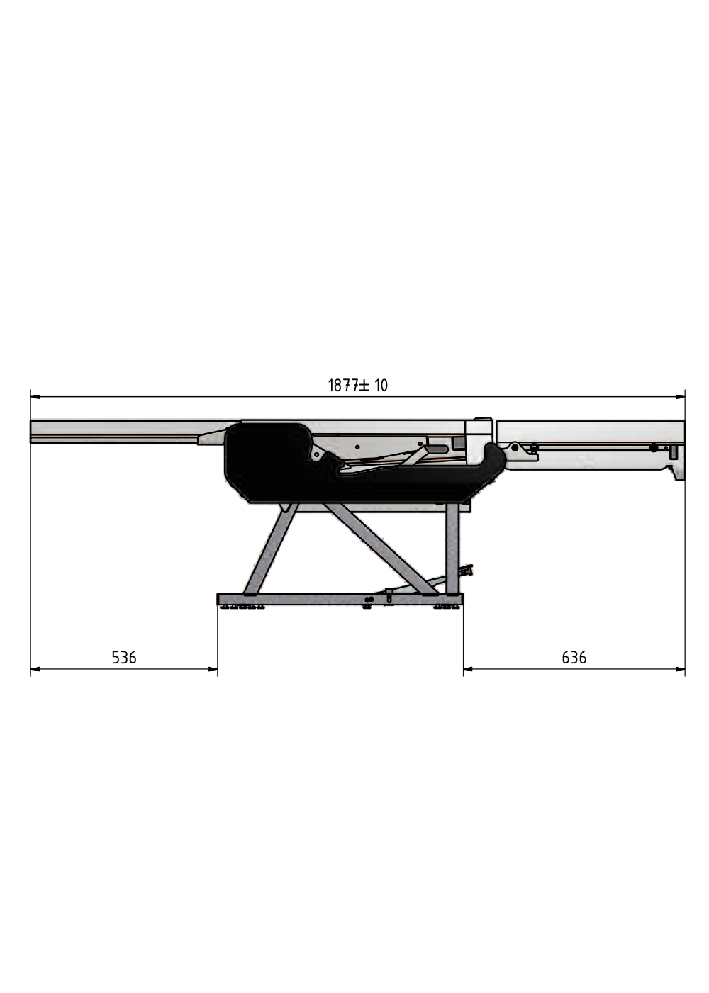 Zeichnung einer Sitzbank